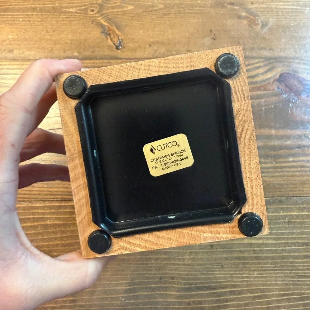 CUTCO Kitchen Tool Utensil Wood Box Block Caddy Container Holder Made‎ In USA